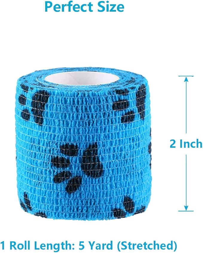 Wrap Cohesive Bandage – Self-Adhesive Dog Paw Wrap for No-Shoe Walks