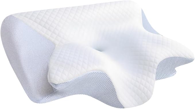 Memory Foam Orthopedic Neck and Back Pain Cervical Pillow with Pillow Case Included