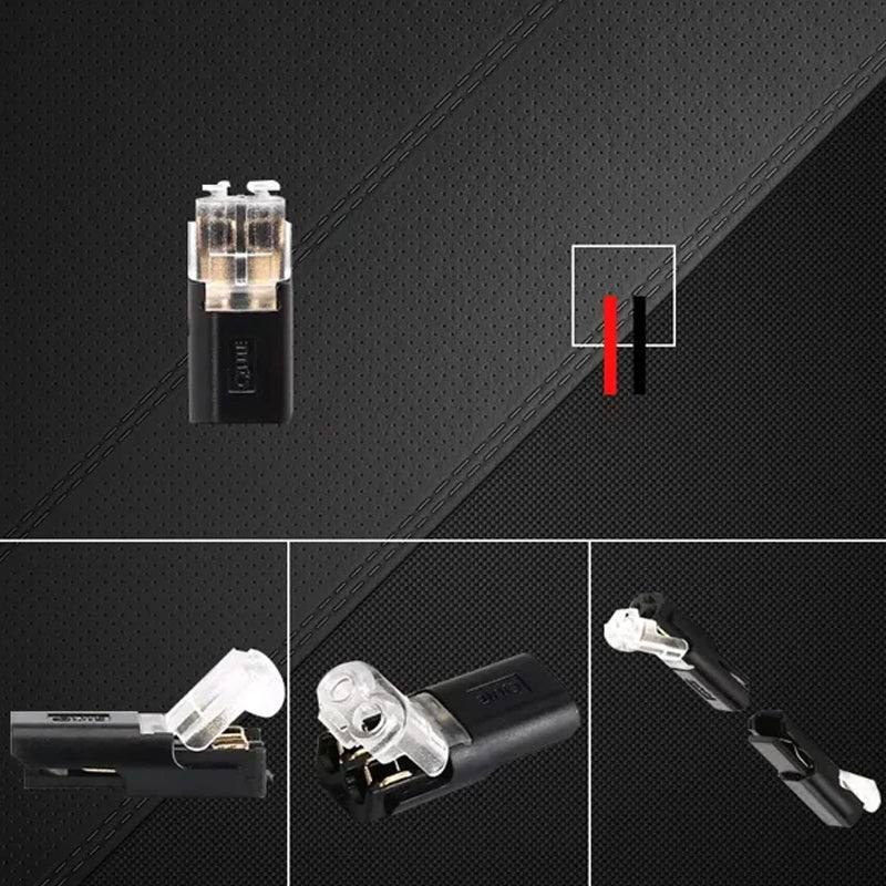 Double plug connector with locking latch